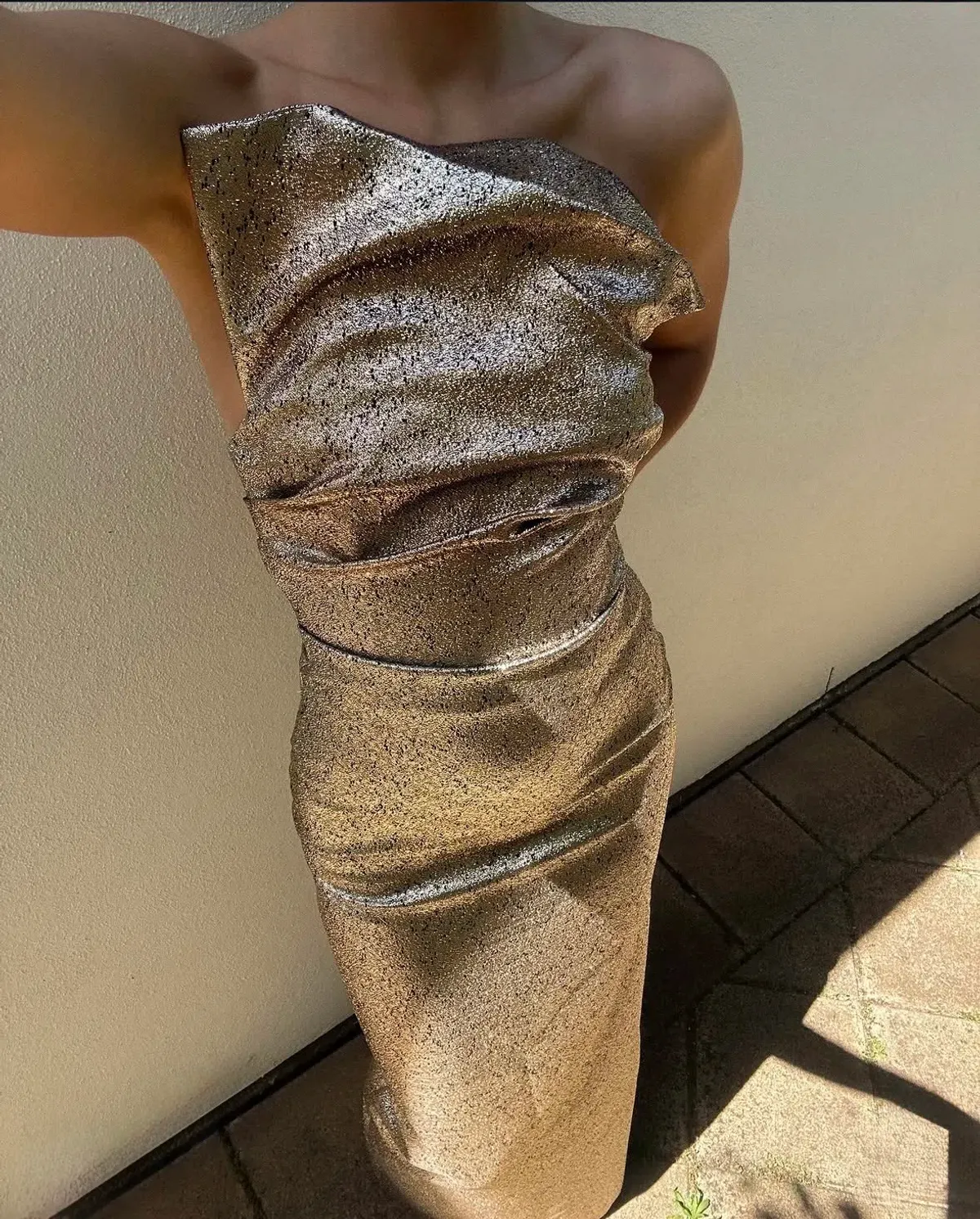 Tojha Tacoma Dress Metallic Champagne Size 8 - Image 1