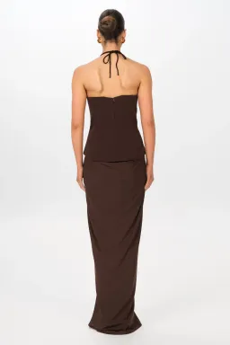 Jefre Sei Landon Gown Espresso Size XXS/AU4 for rent on The Volte - image 5