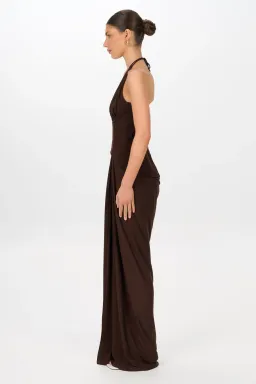 Jefre Sei Landon Gown Espresso Size XXS/AU4 for rent on The Volte - image 4