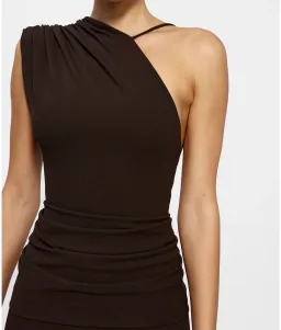 Effie Kats Greer One Shoulder Ruched Maxi for rent on The Volte - image 4