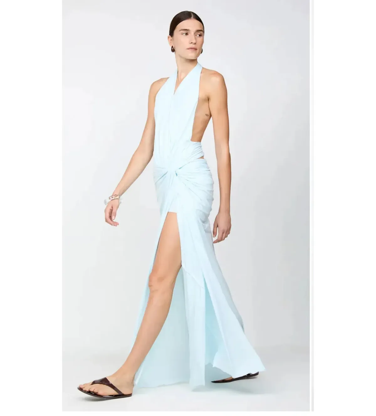 Bec & Bridge Clementine Twist Maxi Dress in Arctic Blue Size 8 - Image 5