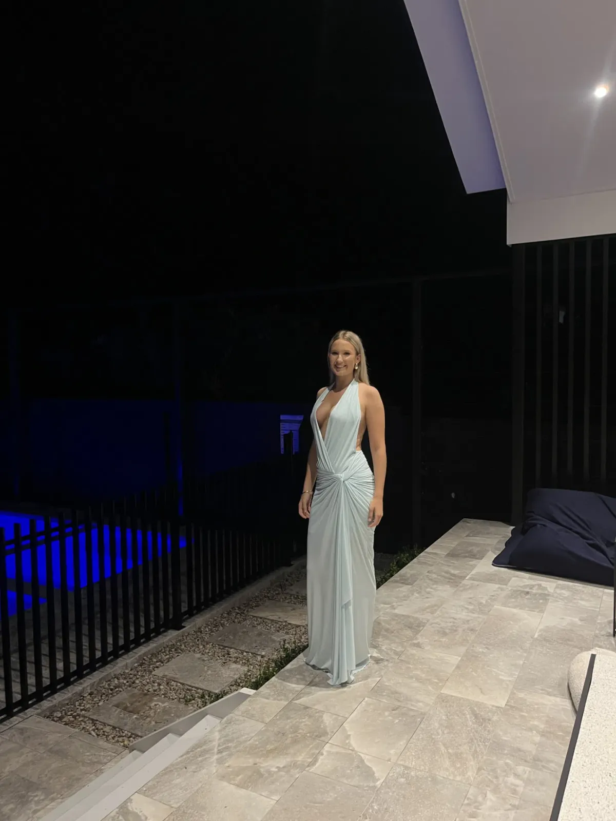 Bec & Bridge Clementine Twist Maxi Dress in Arctic Blue Size 8 - Image 2