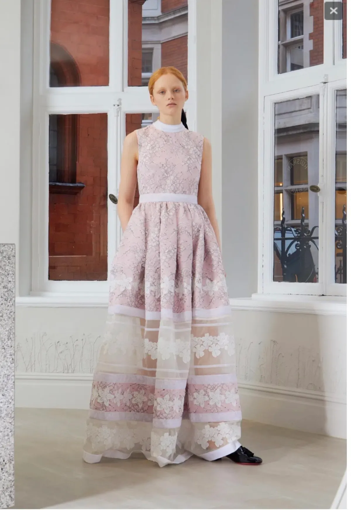 Huishan Zhang Beau Lace Panel Dress - size 10 - Image 1