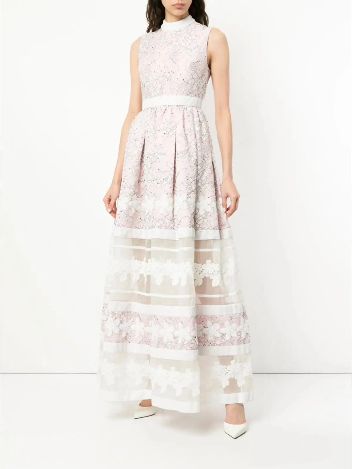 Huishan Zhang Beau Lace Panel Dress - size 10 - Image 2