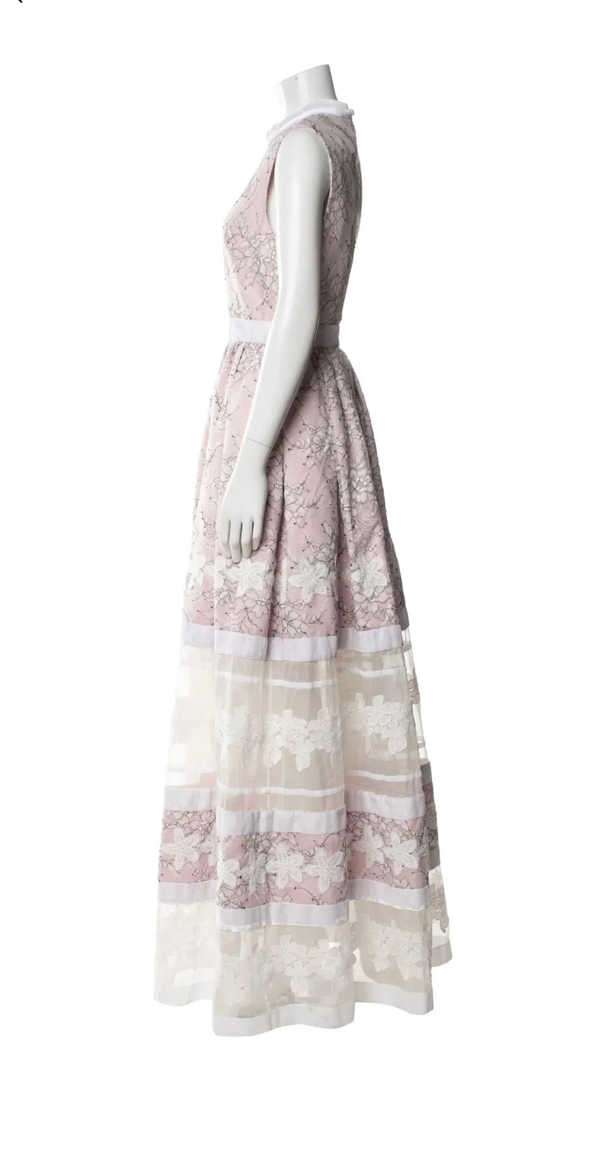 Huishan Zhang Beau Lace Panel Dress - size 10 - Image 8