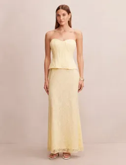 Myla Lace Corset Maxi Dress Size 10 for rent on The Volte - image 2