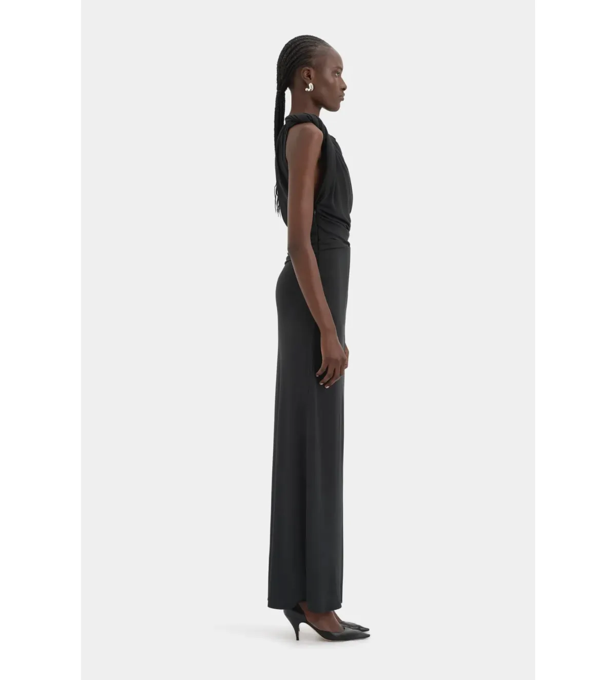 Sir the Label Olenna Twist Low Back Maxi Gown Charcoal Size AU 6P - Image 3