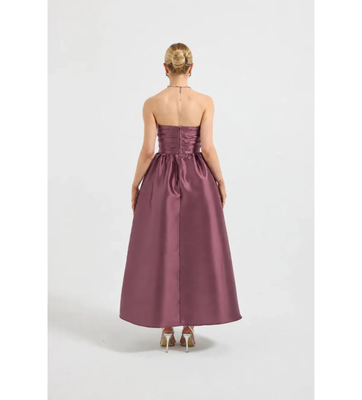 Pasduchas Pippa Strapless Midi Dress in Cherries Jubilee Size AU8 - Image 2