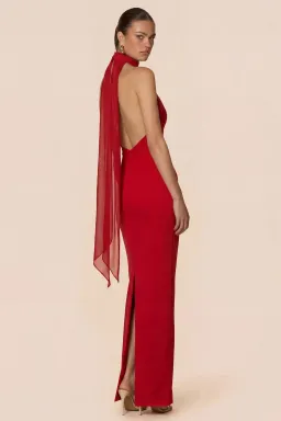 Nookie Martini Halter Maxi Gown in Red Size S / AU 8 for rent on The Volte - image 3