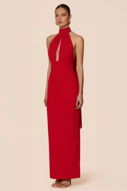 Nookie Martini Halter Maxi Gown in Red Size S / AU 8 for rent on The Volte - image 2