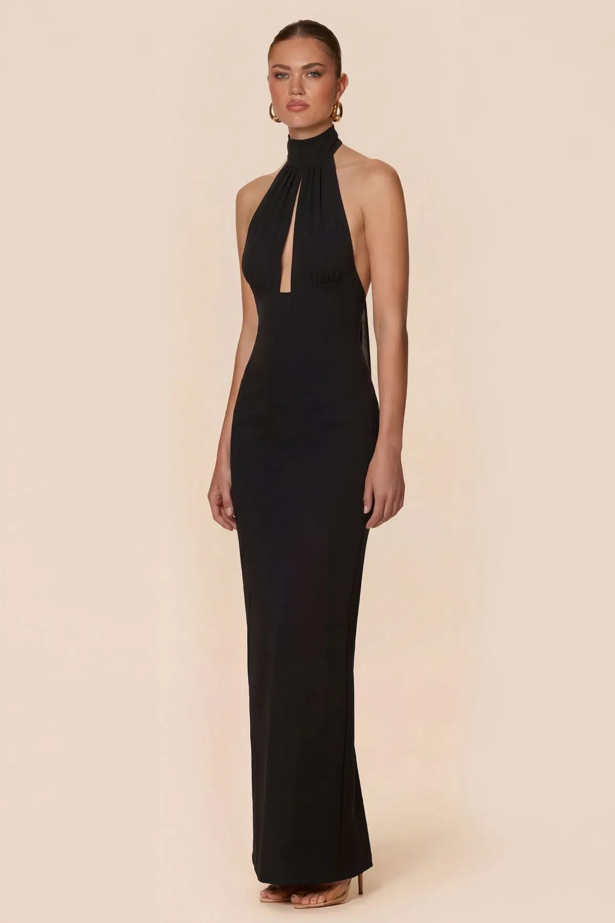 Nookie Martini Halter Maxi Gown in Black Size M / AU 10 - Image 2