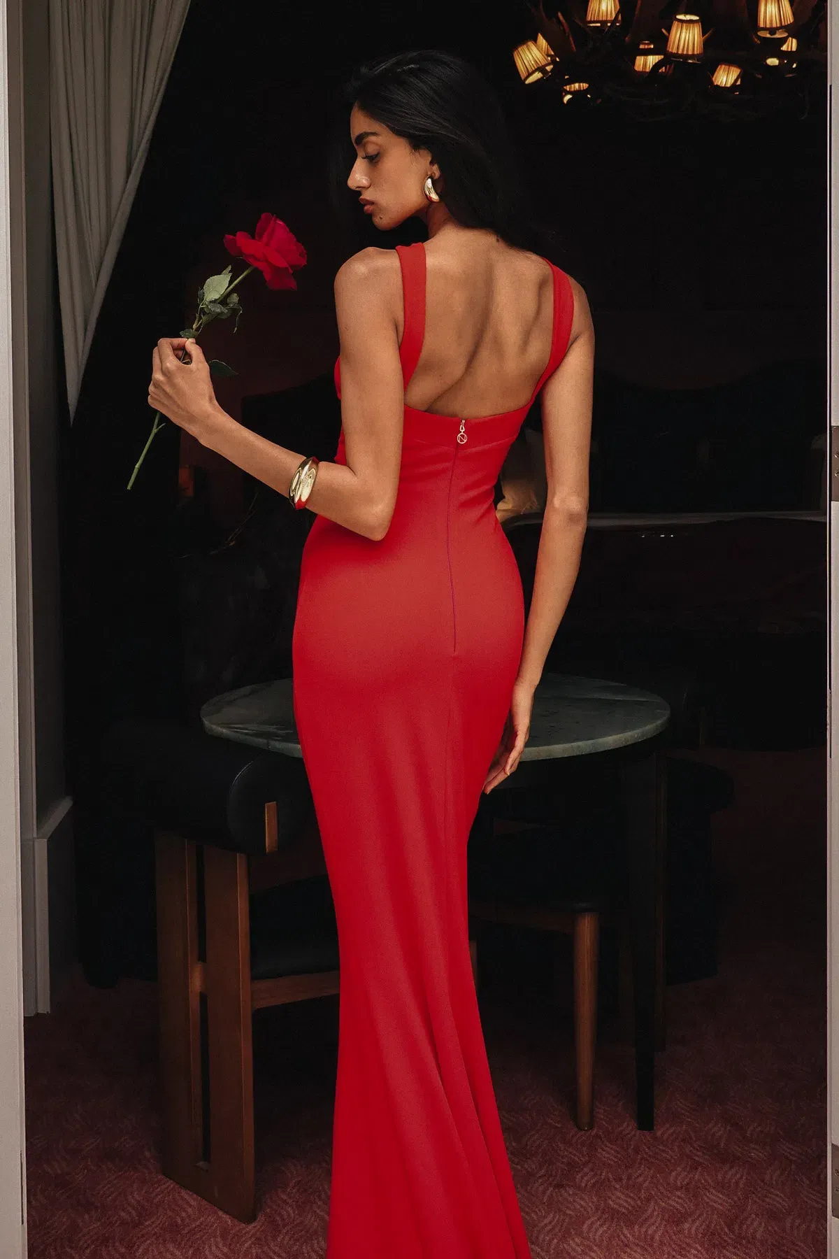 Nookie Viva 2 Way Floor Length Gown in Cherry Red Size L / AU 12 - Image 4