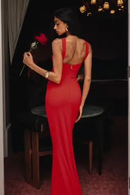 Nookie Viva 2 Way Floor Length Gown in Cherry Red Size L / AU 12 for rent on The Volte - image 4