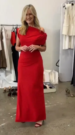 Camilla and Marc Mara Dress Red Scarlet Size 10 for rent on The Volte - image 7