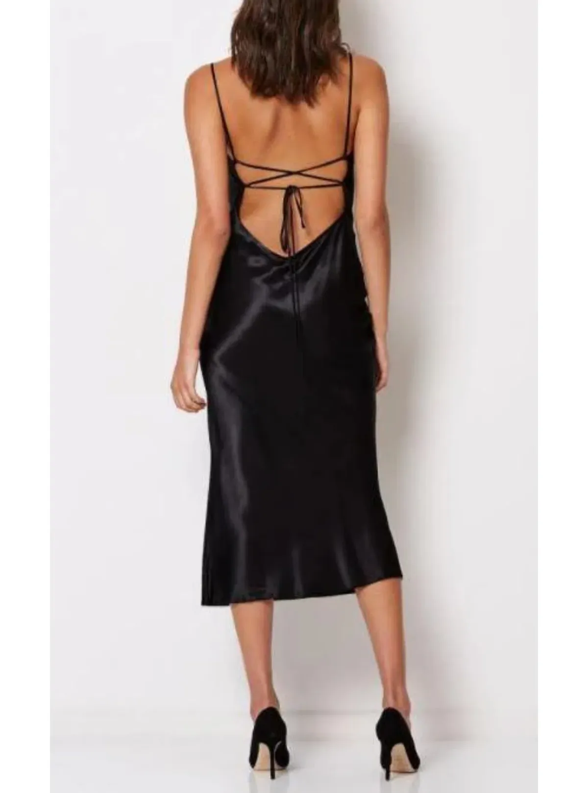 Bec & Bridge Kaia Cowl Dress in Black Size AU 6 - Image 2