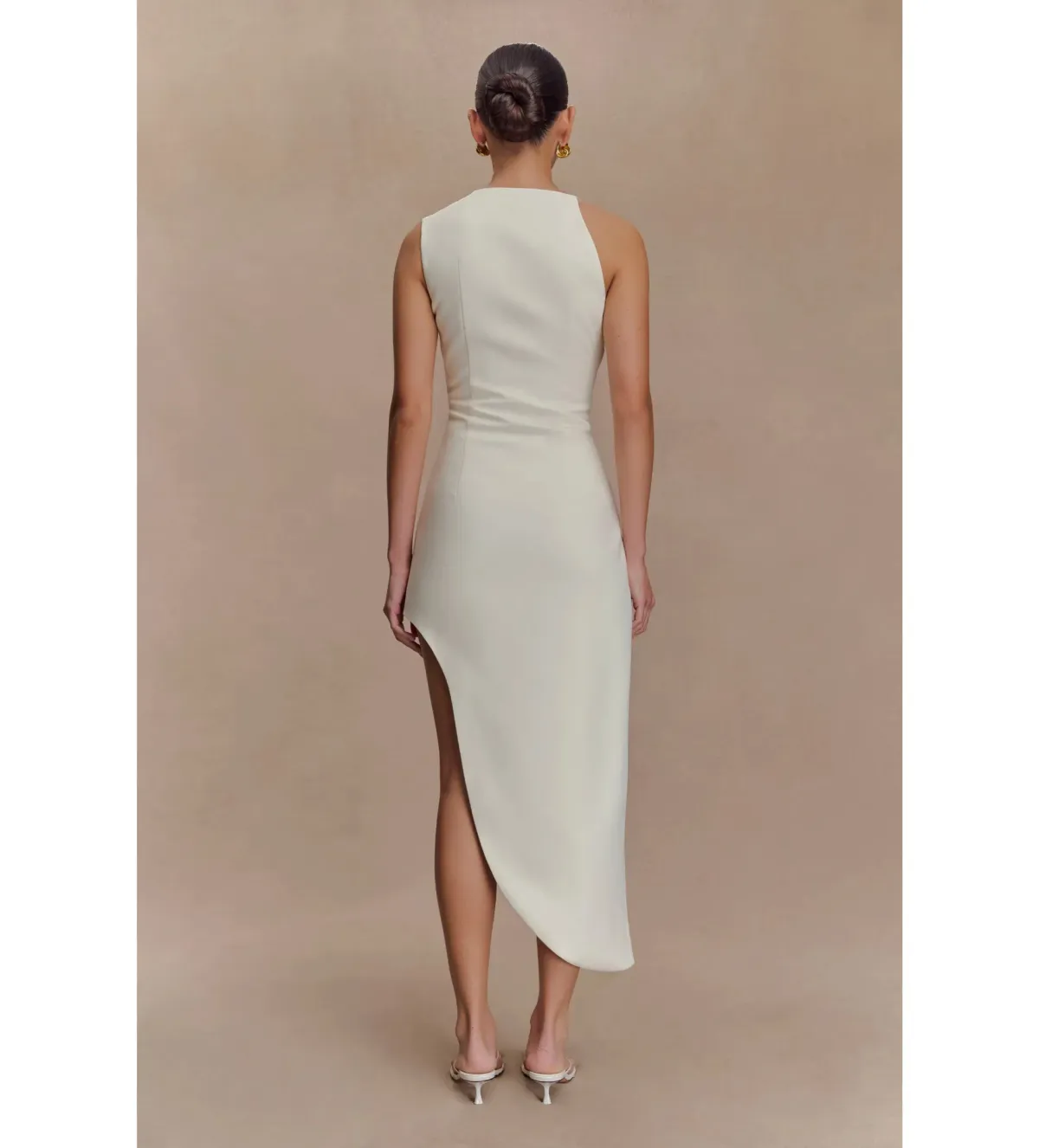 MESHKI Virginia Suiting Embroidered Midi Dress White Size XS / AU 6 - Image 3