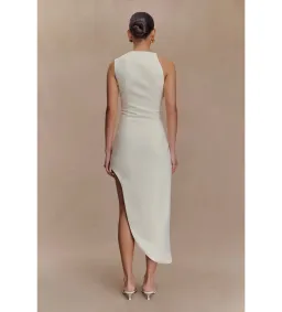 MESHKI Virginia Suiting Embroidered Midi Dress White Size XS / AU 6 for rent on The Volte - image 3