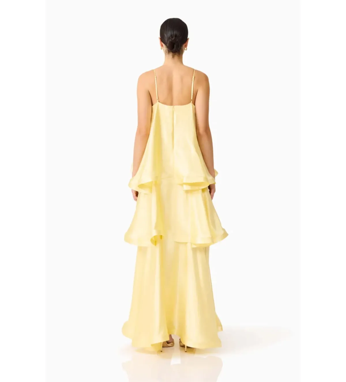 Elliatt Tilly Tiered Maxi Dress in Butter Yellow Size S/AU8 - Image 3