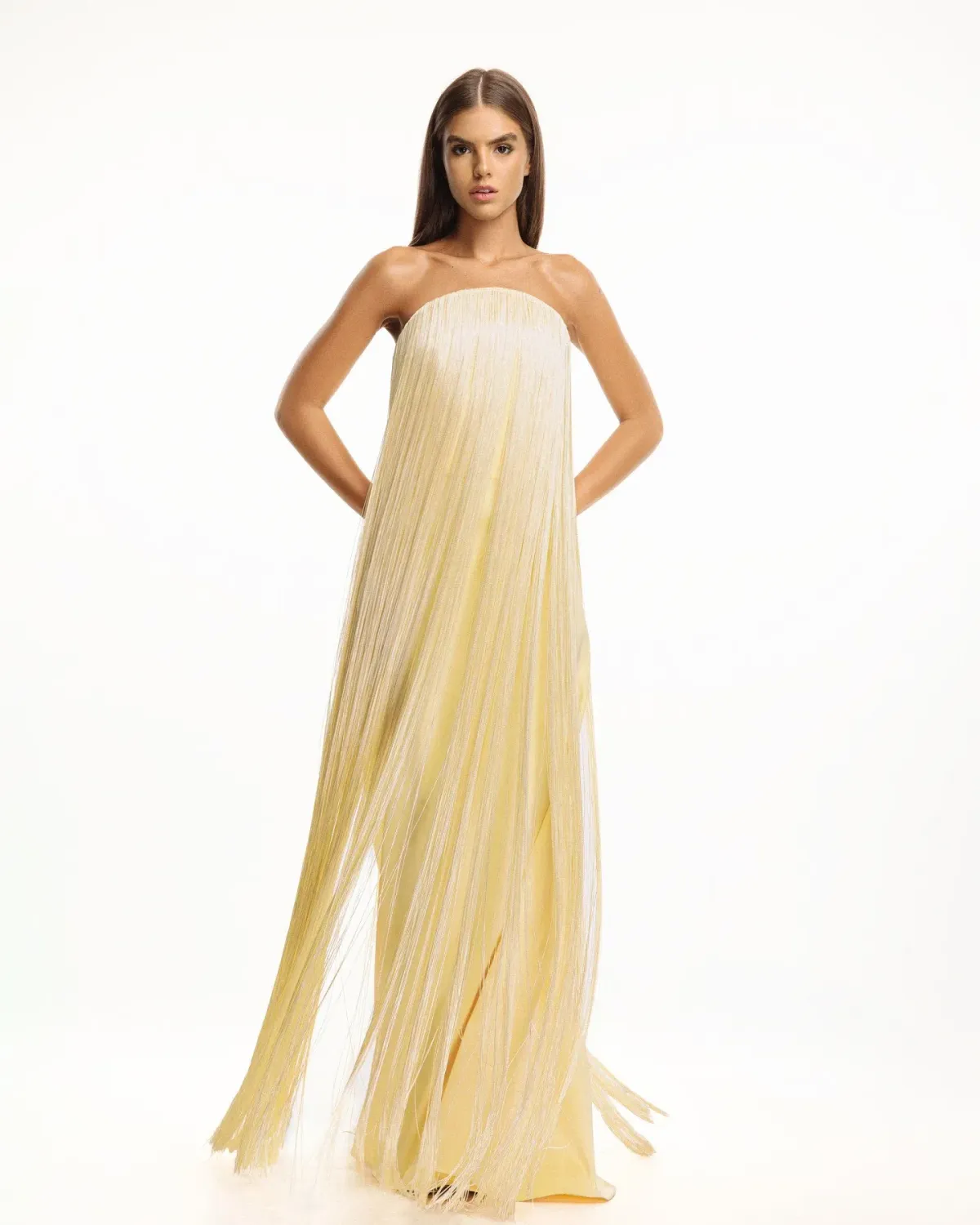 MATTERS Mare Butter Yellow Maxi Dress size 10 - Image 4