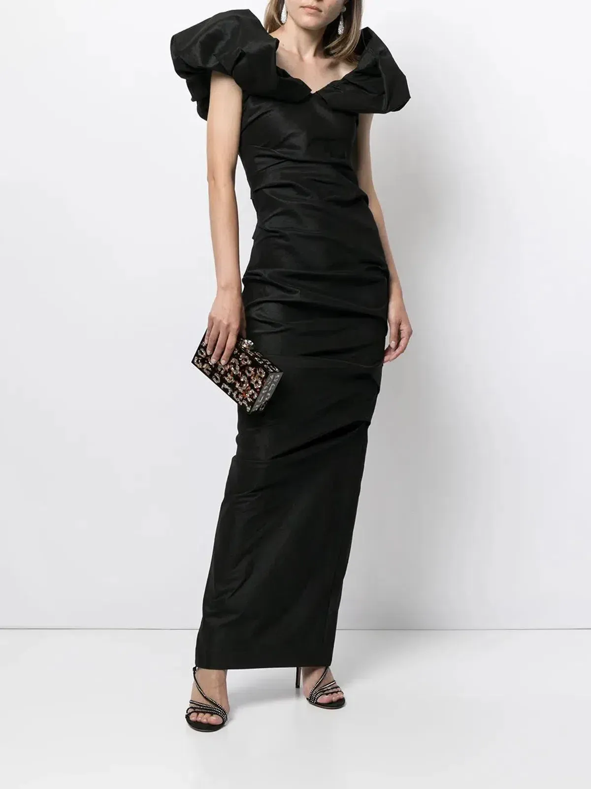 Rachel Gilbert Frey Maxi Gown Black Size 12  - Image 1
