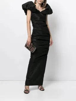 Rachel Gilbert Frey Maxi Gown Black Size 12  for rent on The Volte - image 1