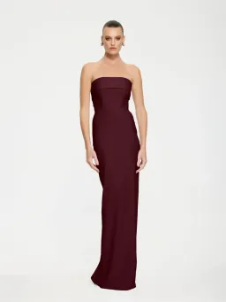 EFFIE KATS MONROE GOWN IN WINE SIZE 8 (S) for rent on The Volte - image 1