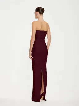 EFFIE KATS MONROE GOWN IN WINE SIZE 8 (S) for rent on The Volte - image 3