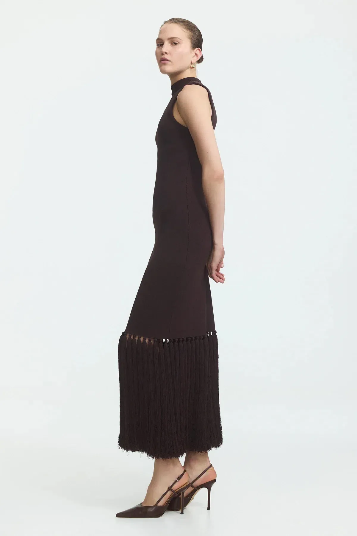AJE Sofina Knit Tassel Midi Dress - Image 4