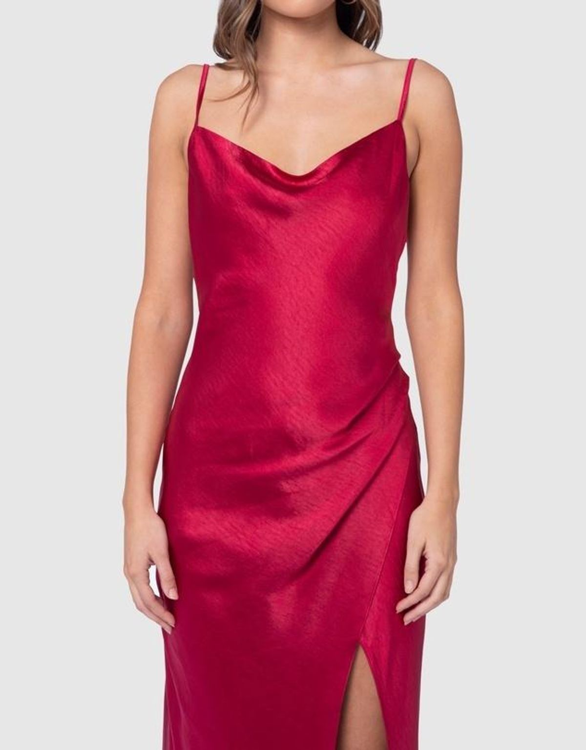 PILGRIM AURORA SATIN DRESS (CERISE) - SIZE 6 - Image 6