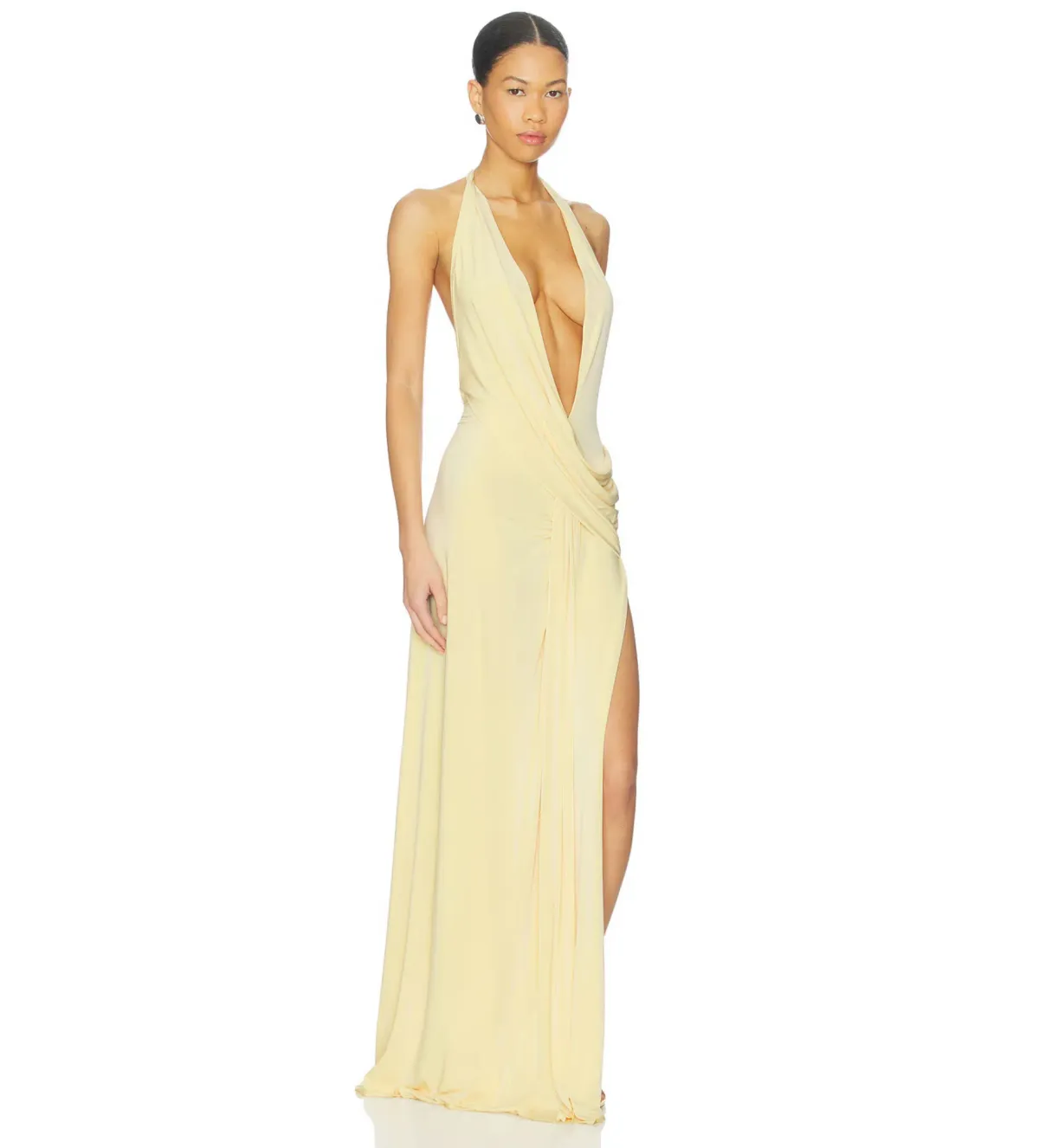 Natalie Rolt Winona Maxi Gown in Lemon Yellow Size 8 - Image 5