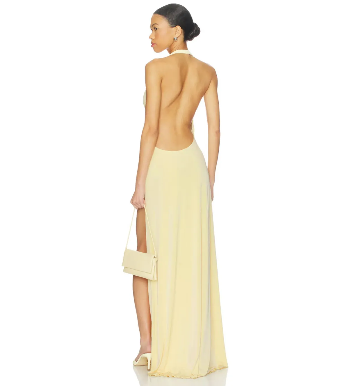 Natalie Rolt Winona Maxi Gown in Lemon Yellow Size 8 - Image 4