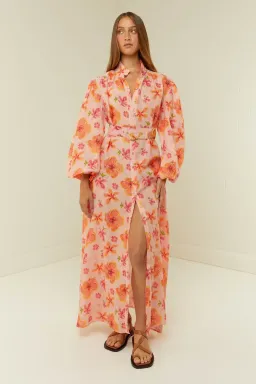 Palm Noosa Noddy Maxi Pink Spanish Hibiscus Size 8 for rent on The Volte - image 2