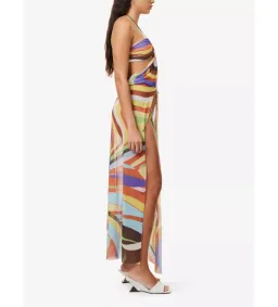 Jaded London Oliana Draped Maxi Dress Multi Size 6 for rent on The Volte - image 3