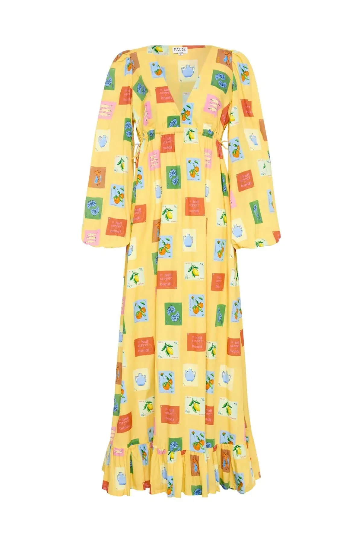Palm Noosa Coolidge Yellow Emblem Maxi Size 8 - Image 3