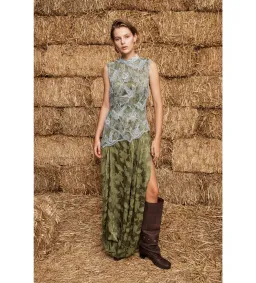 Alemais Winifred Lace Midi Dress Green Size 10 for rent on The Volte - image 1