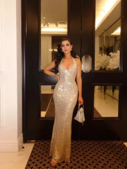 Babyboo Odette Maxi Dress in Champage / Silver  for rent on The Volte - image 4