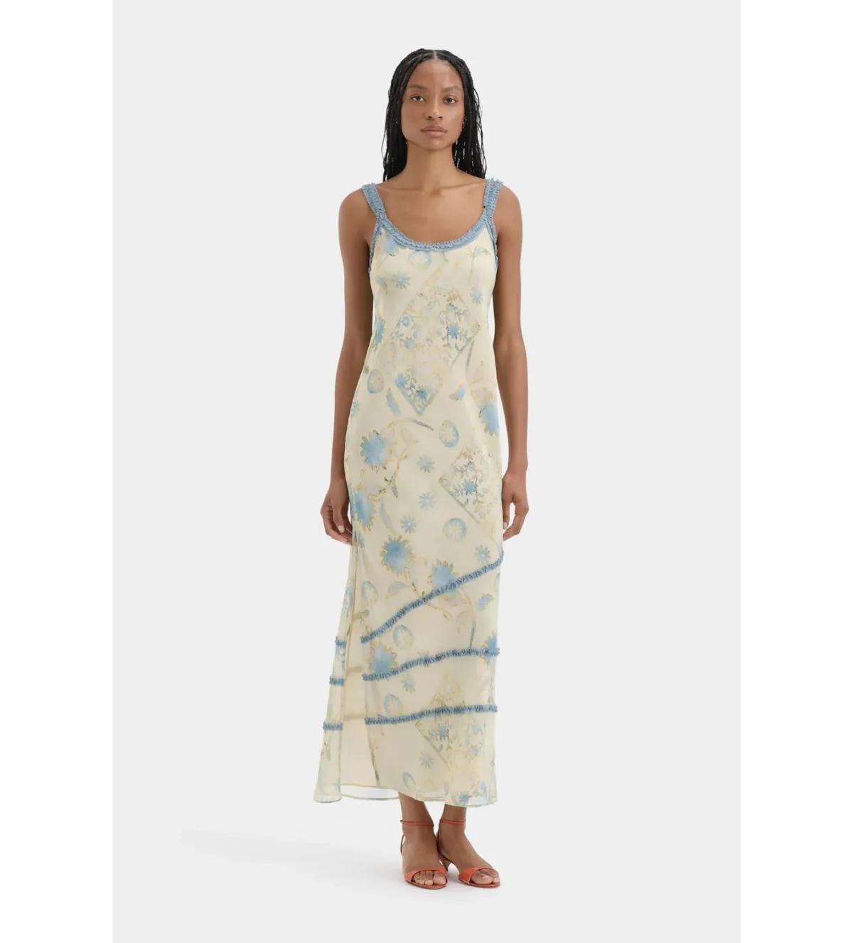 Sir the Label Cecile Ruffle Maxi Dress in Eira Butter Size 6 - Image 1