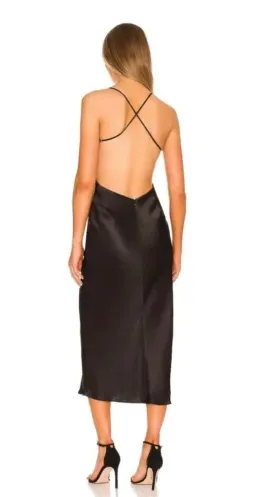 Shona Joy Thalia Bias Cut Out Midi Dress Black Size 12 for rent on The Volte - image 3