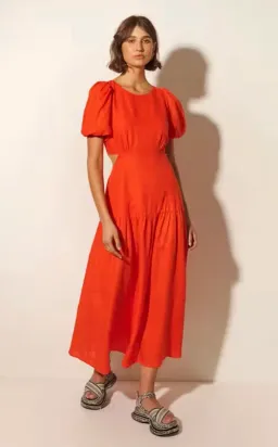 Kivari Kennedy Open Tie Back Maxi Scarlet Red Size 6  for rent on The Volte - image 2
