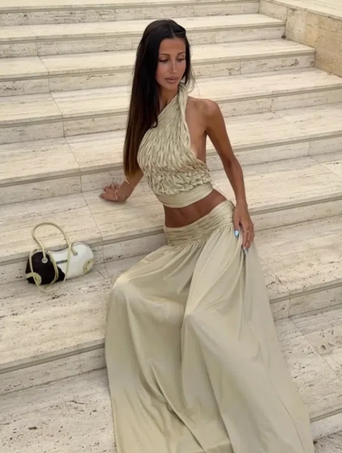 KOSTER KULTURE CORA TOP GOLD & CALYPSO SKIRT GOLD Size S - Image 1