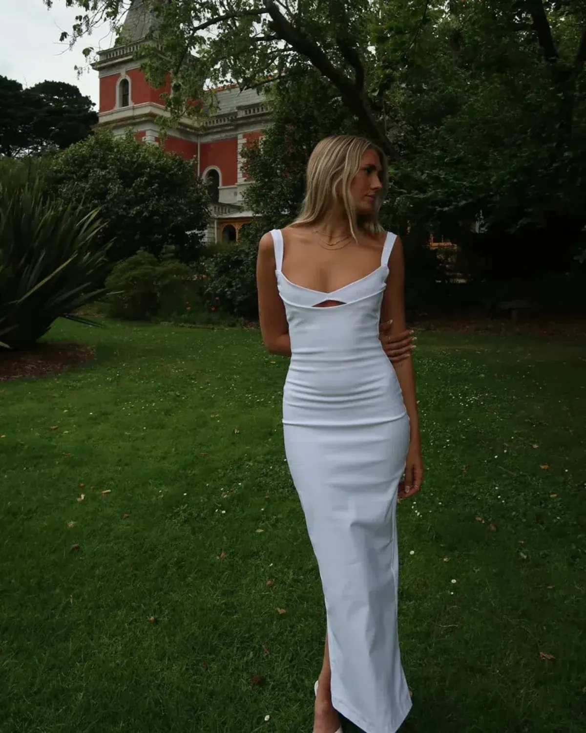 Madison Grace Bianco Dress White - Image 1