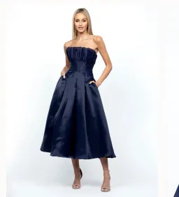 BARIANO FLORA RUFFLED TEA LENGTH MIDI DRESS SIZE 18 for rent on The Volte - image 1