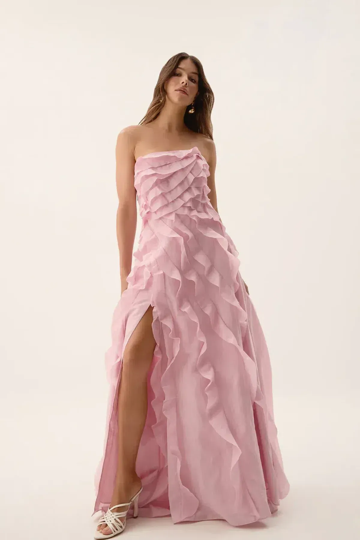 🌸 Aje ALLAIRIE GOWN in Chalk Pink - Size 10 AU 🌸 Ruffled Tiered Maxi Dress 🌸 - Image 4