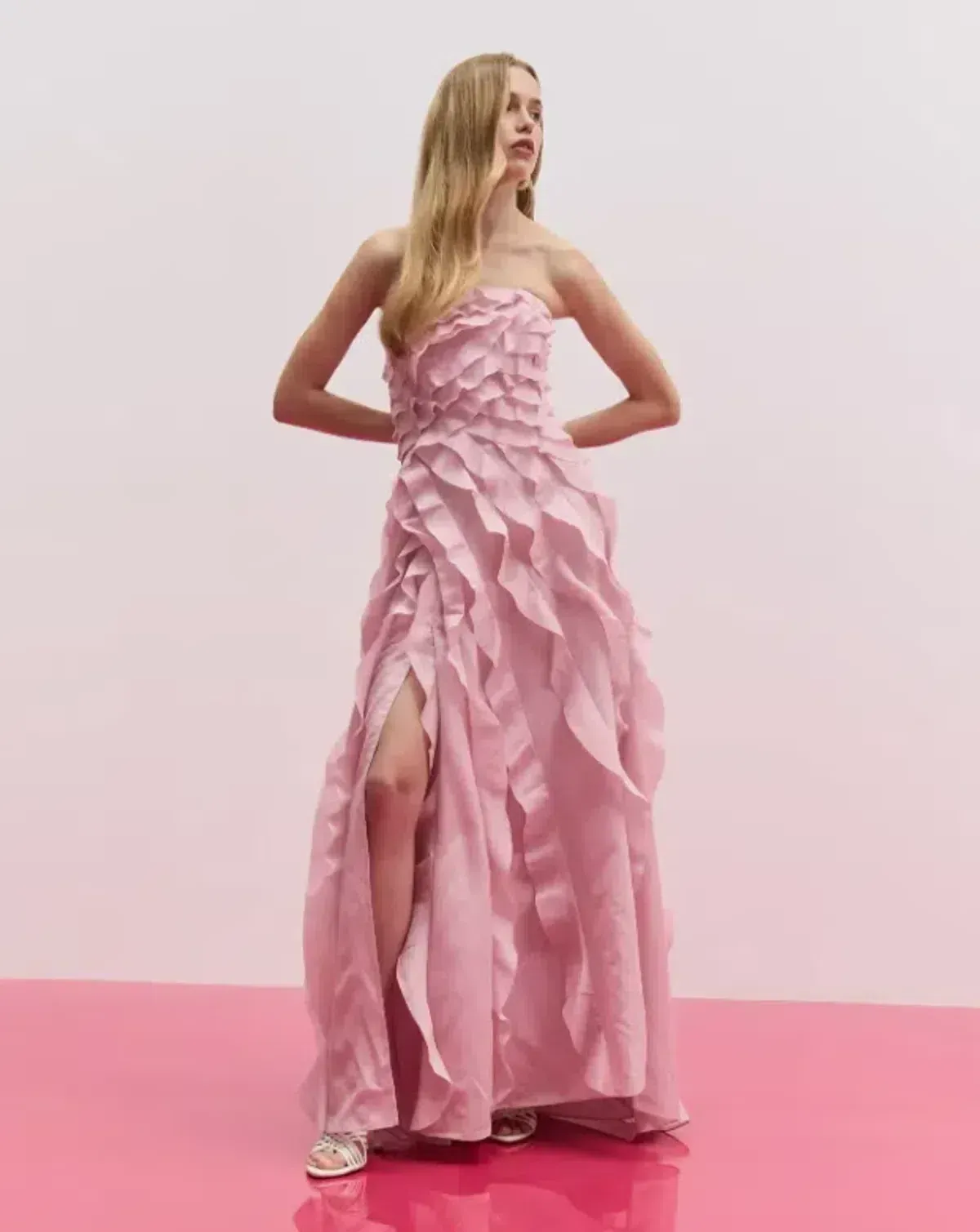 🌸 Aje ALLAIRIE GOWN in Chalk Pink - Size 10 AU 🌸 Ruffled Tiered Maxi Dress 🌸 - Image 9