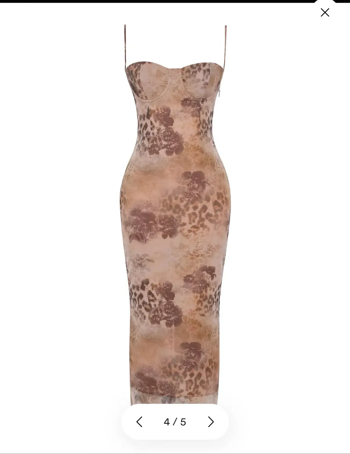 HOUSE OF CB AIZA CREAM FLORAL PRINT MAXI DRESS - Image 3