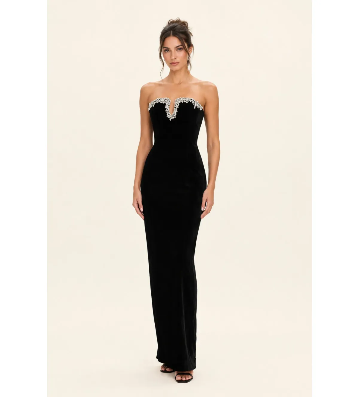 Rachel Gilbert Claudine Gown in Black Size AU10 - Image 1