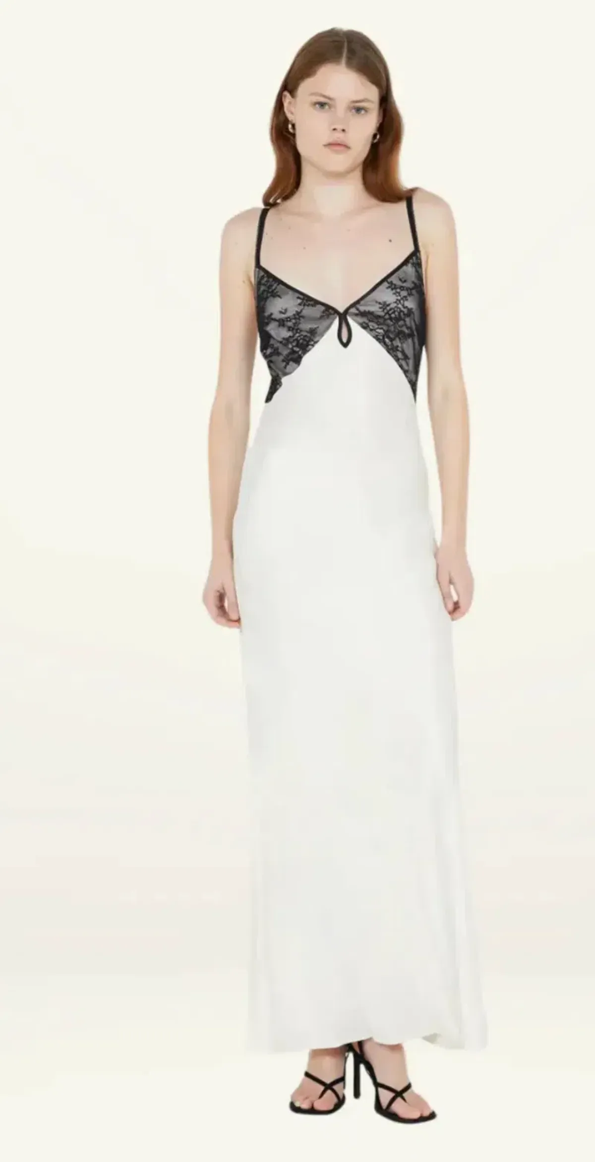 Bec & Bridge Tereza Keyhole Maxi Dress Ivory/Black Size AU 6 - Image 4