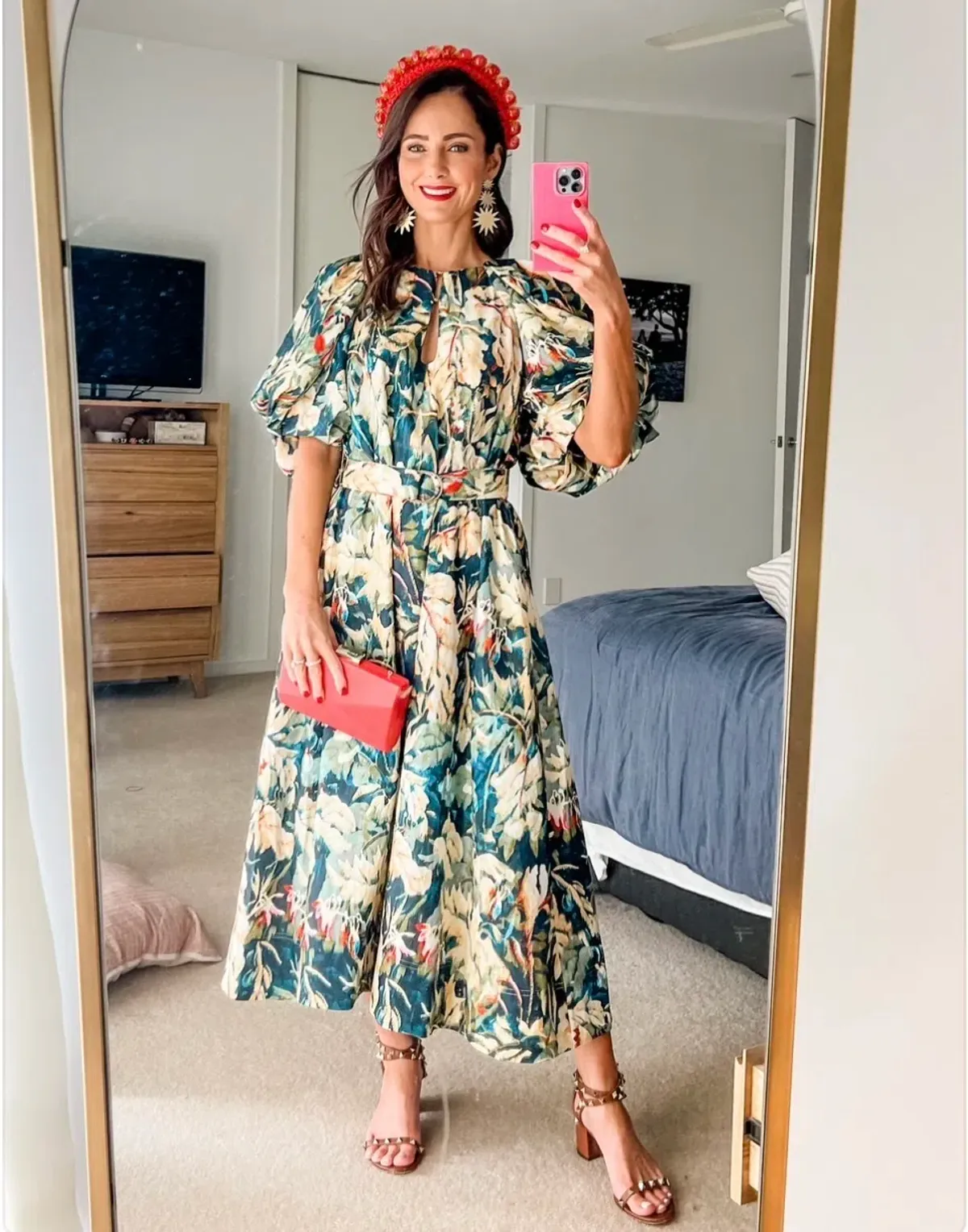 Acler Harlow Dress in Moody Floral Linen Size 8 - Image 9