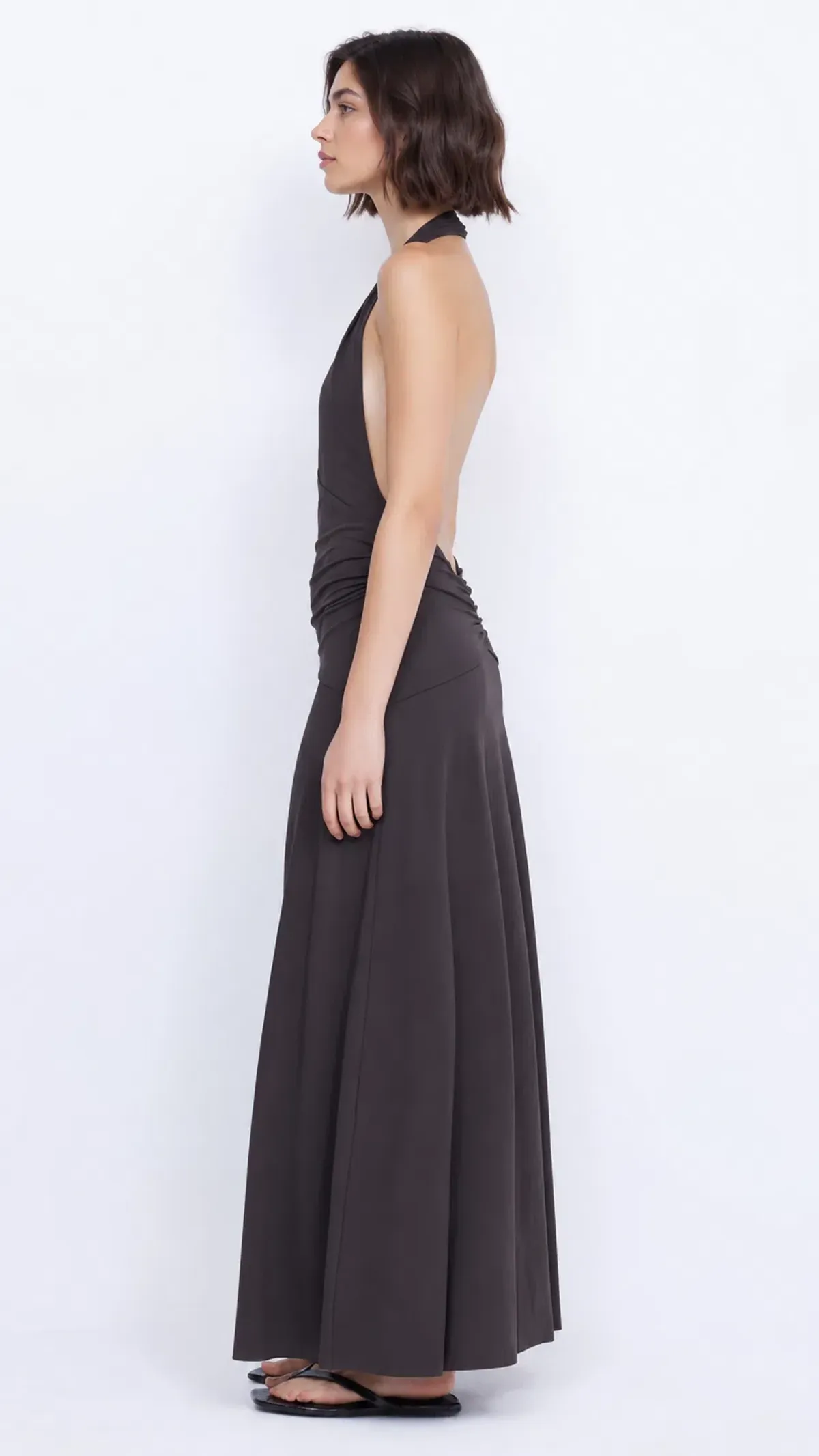 Blanche Halter Maxi Dress Espresso - Bec & Bridge - Size 6 - Image 2
