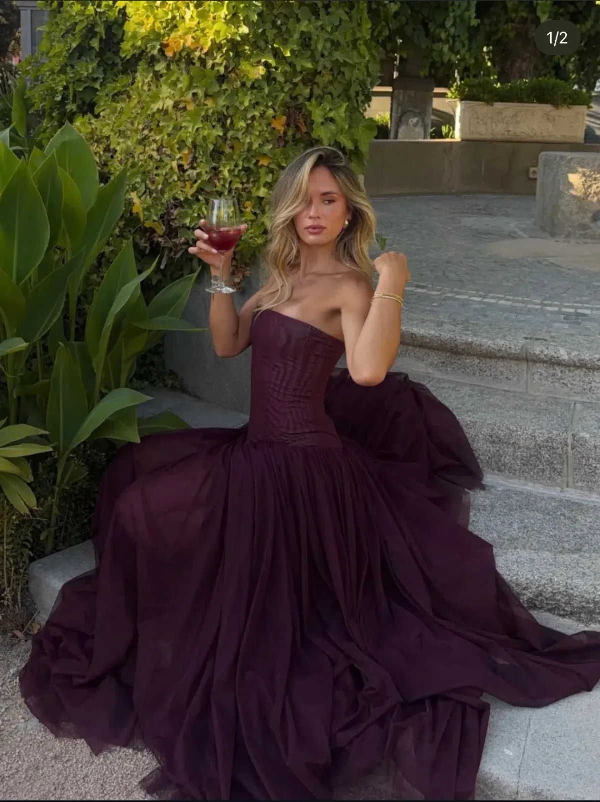 White fox Magic muse maxi in fig  - Image 1